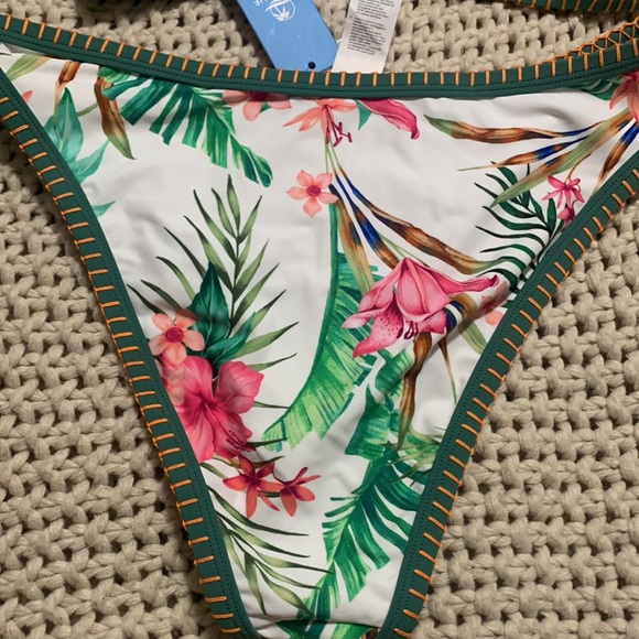 Cupshe Swim - Night Orchid Whipstitch Bikini Top & Cheeky Bottoms Set S/M - Picture 5 of 8
